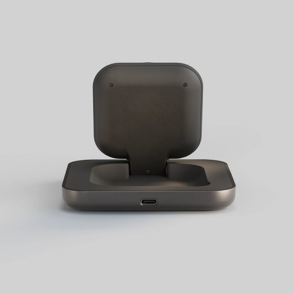 Trådlös Laddare Magnetic Nightstand Charger Qi2 15W Svart