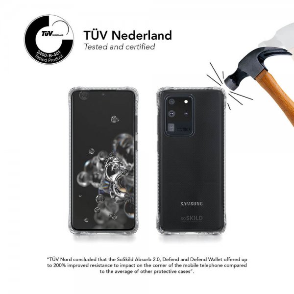 Samsung Galaxy S20 Ultra Skal Absorb 2.0 Transparent
