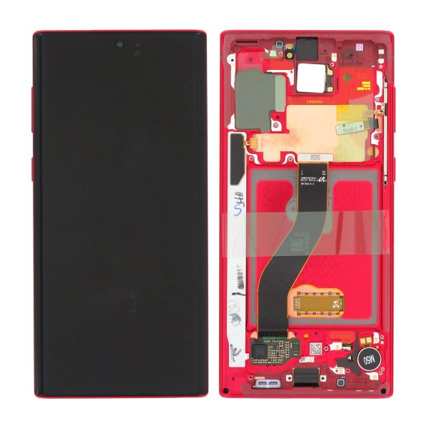 Samsung Galaxy Note 10 Skärm med LCD Display - Röd