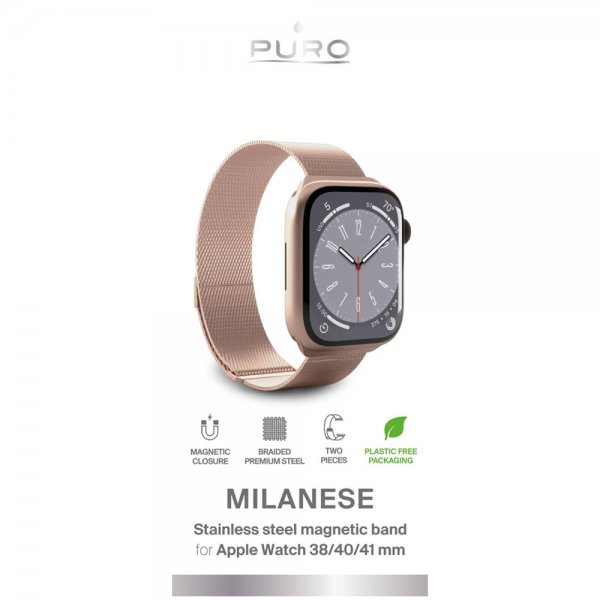 Apple Watch 38/40/41/42mm Armband Milanese Rose