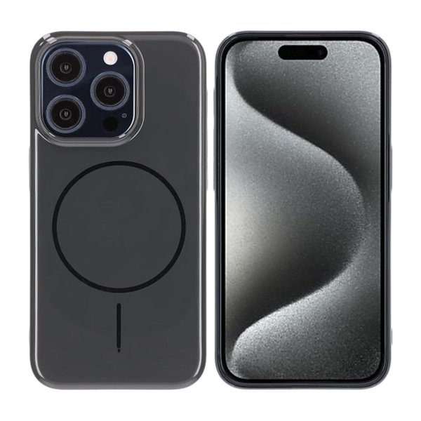 iPhone 15 Pro Skal TPU MagSafe Blank Svart
