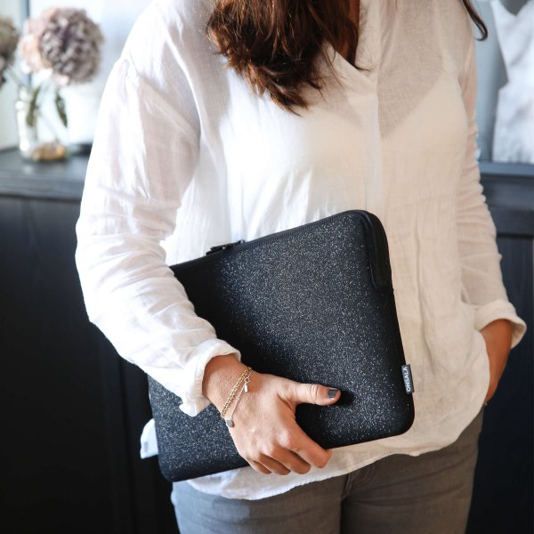 Sleeve Laptopfodral Glitter 14" Svart