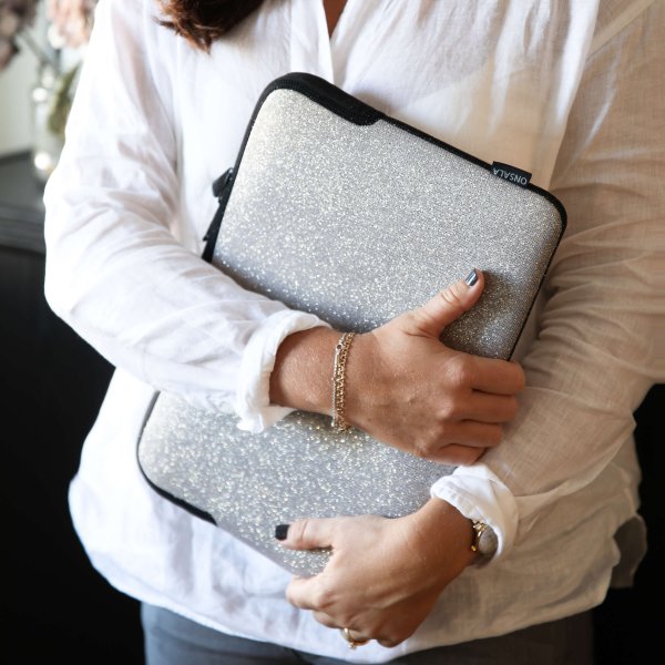 Sleeve Laptopfodral Glitter 14" Silver