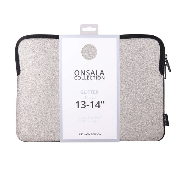 Sleeve Laptopfodral Glitter 14" Silver