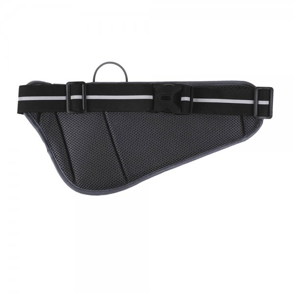 Sport Midjebälte Premium 6" Grå Ficka för Mobil och Vattenflaska