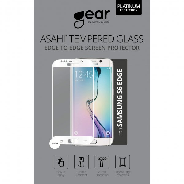 Samsung Galaxy S6 Edge Skærmbeskytter 3D Hvid