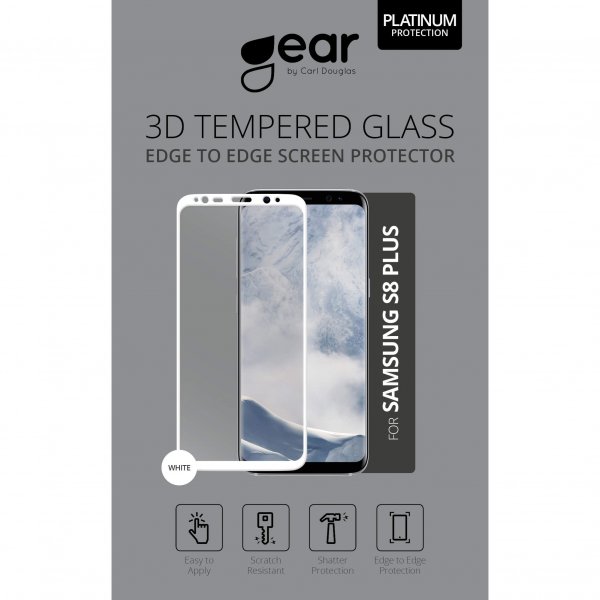 Samsung Galaxy S8 Plus Skärmskydd 3D Vit