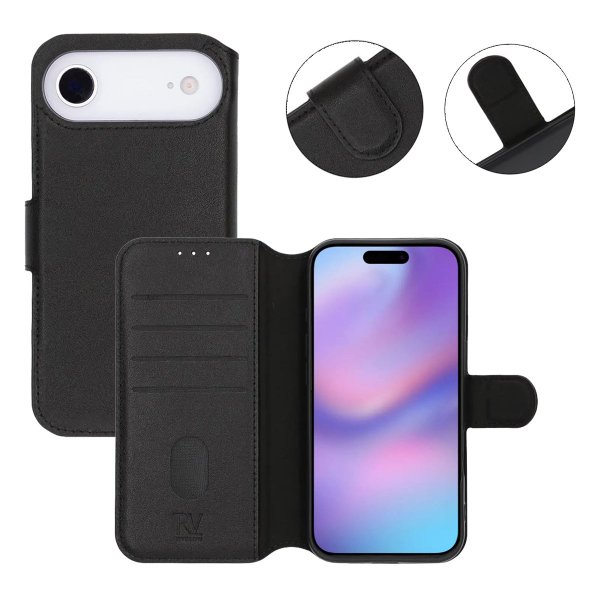 iPhone Air Fodral Äkta Läder Svart