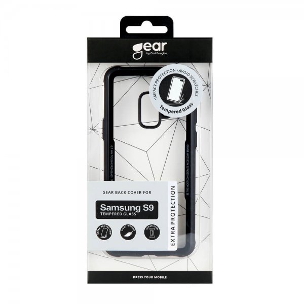 Samsung Galaxy S9 Skal Härdat Glas Klar Svart