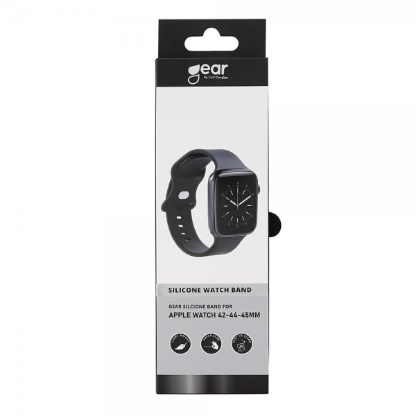 Apple Watch 44/45/46mm/Apple Watch Ultra Armband Silikon Svart