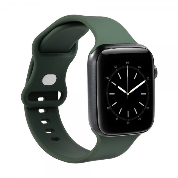 Apple Watch 44/45/46mm/Apple Watch Ultra Armband Silikon Olivgrön