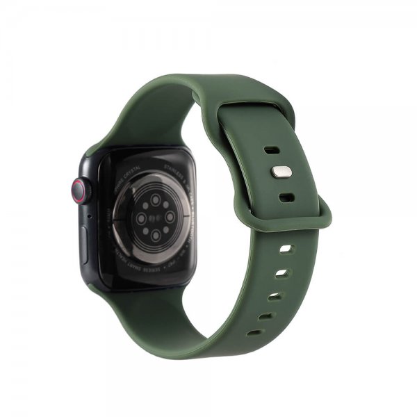 Apple Watch 44/45/46mm/Apple Watch Ultra Armband Silikon Olivgrön