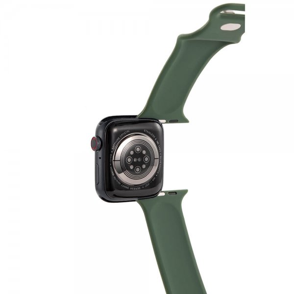 Apple Watch 44/45/46mm/Apple Watch Ultra Armband Silikon Olivgrön
