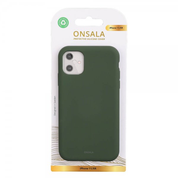 iPhone 11 Skal Silikonkänsla Olive Green