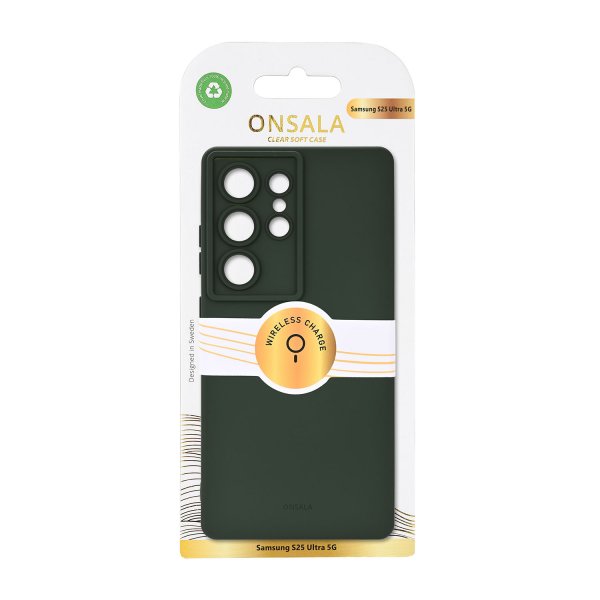 Samsung Galaxy S25 Ultra Skal Silikonkänsla Olivgrön