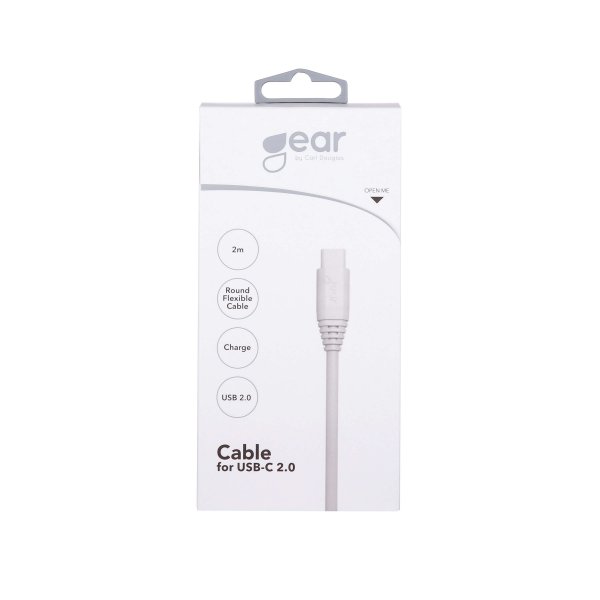 Laddkabel USB-A till USB-C 2m Vit