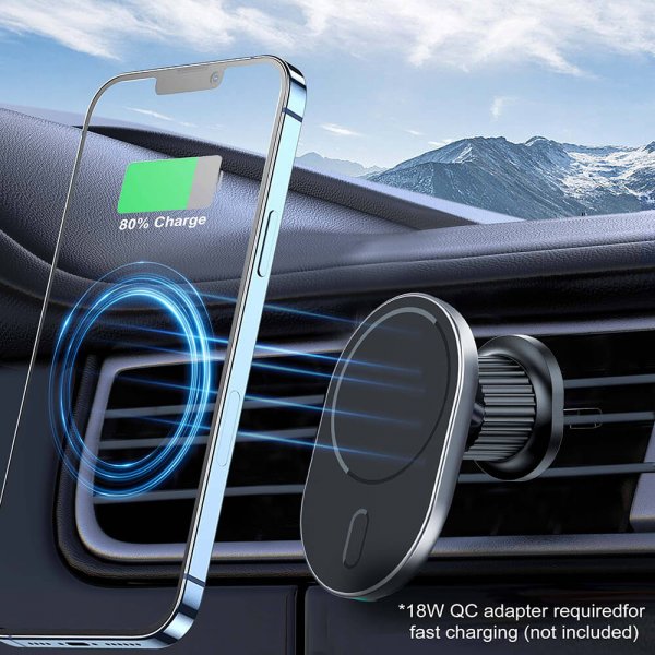 MagSerie Telefonhållare Airvent MagSafe-laddning 15W