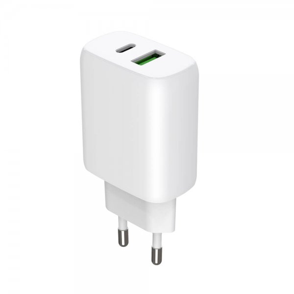 Laddare PD/PPS Travel Charger 30W + QC 18W Vit