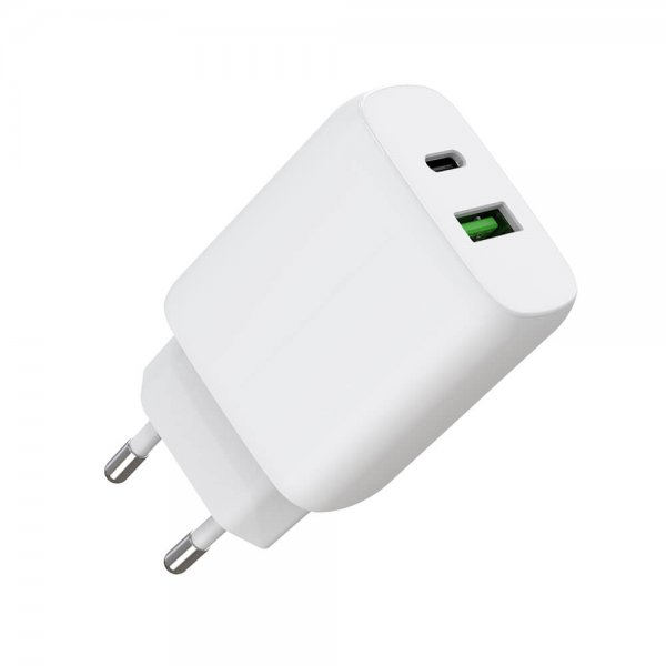 Laddare PD/PPS Travel Charger 30W + QC 18W Vit
