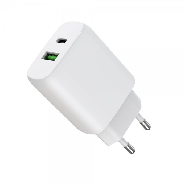 Laddare PD/PPS Travel Charger 30W + QC 18W Vit