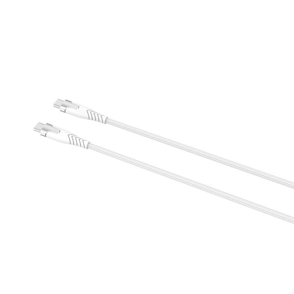 Kabel Kevlar USB-C till USB-C 1.5m Vit