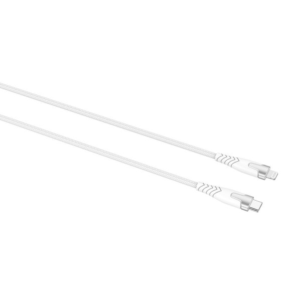 Kabel Kevlar USB-C till Lightning 1.5m Vit