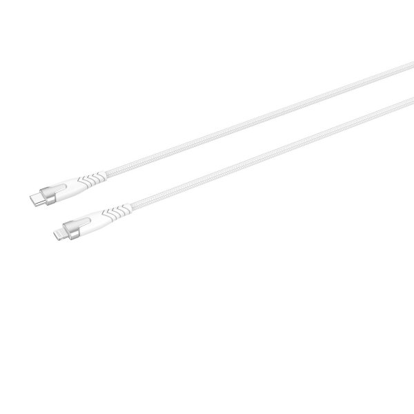 Kabel Kevlar USB-C till Lightning 1.5m Vit