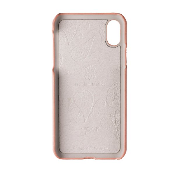 iPhone X/Xs Skal Äkta Läder Rosa