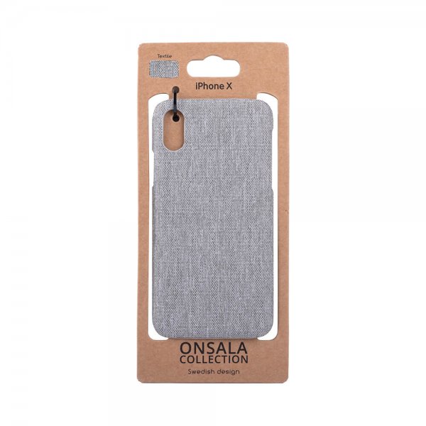 iPhone X/Xs Skal Textil Grå