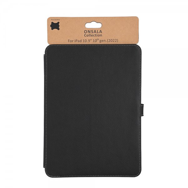 iPad 10.9 (gen 10)/iPad 11 (A16) Fodral Läder Svart