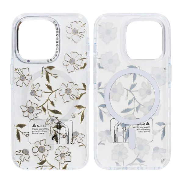 iPhone 16 Pro Skal Mönster MagSafe Blommor