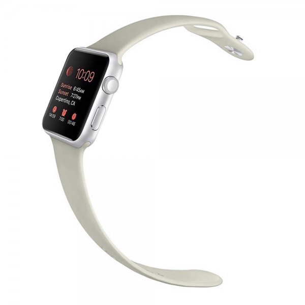 Apple Watch 44/45/46mm/Apple Watch Ultra Armband Silikon Beige