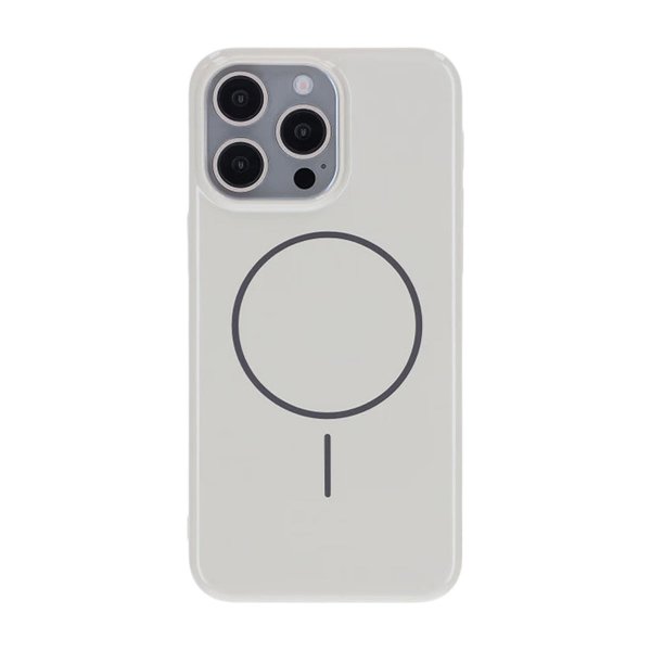 iPhone 15 Pro Max Skal TPU MagSafe Blank Vit