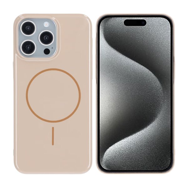 iPhone 15 Pro Max Skal TPU MagSafe Blank Guld