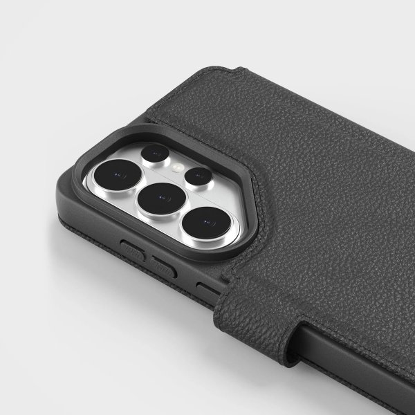 Samsung Galaxy S26 Ultra Fodral Cirkulärt Plånboksfodral Svart