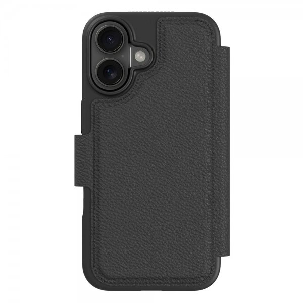 iPhone 16 Fodral Cirkulärt Plånboksfodral Svart