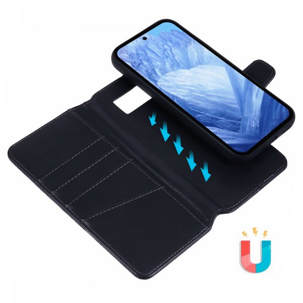 Google Pixel 8a Fodral MagLeather Raven Black
