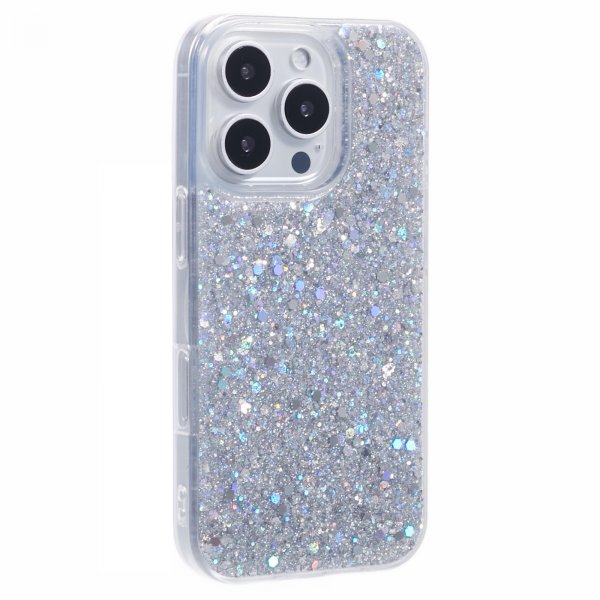 iPhone 16 Pro Max Skal Sparkle Series Stardust Silver