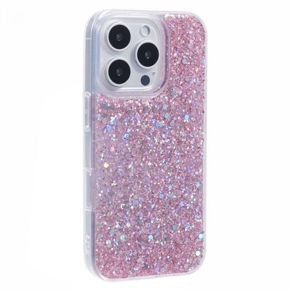 iPhone 16 Pro Max Skal Sparkle Series Blossom Pink