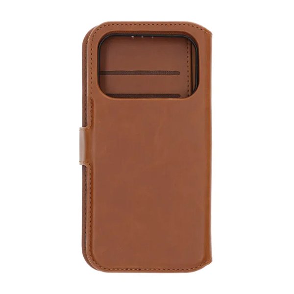iPhone 17 Pro Max Fodral 4 Kortfack Löstagbart Skal Brun