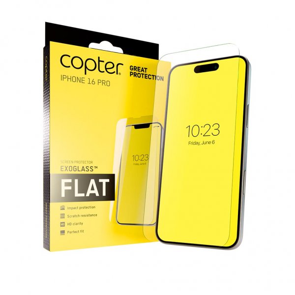 iPhone 16 Pro Skärmskydd Exoglass Flat