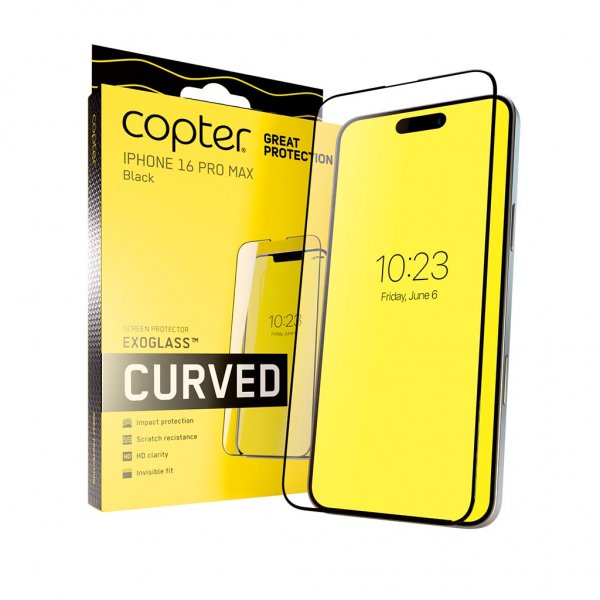 iPhone 16 Pro Max Skärmskydd Exoglass Curved