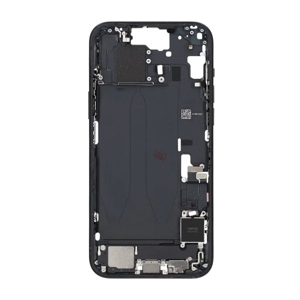 Mittenram med smådelar för iPhone 15 Plus - Svart OEM