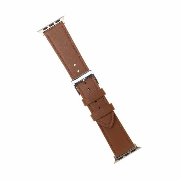 Apple Watch 44/45/46mm/Apple Watch Ultra Armband Leather Strap Brun