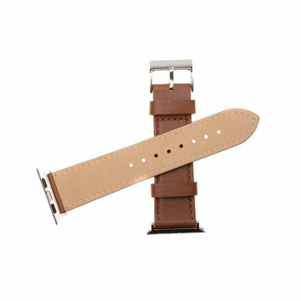 Apple Watch 44/45/46mm/Apple Watch Ultra Armband Leather Strap Brun