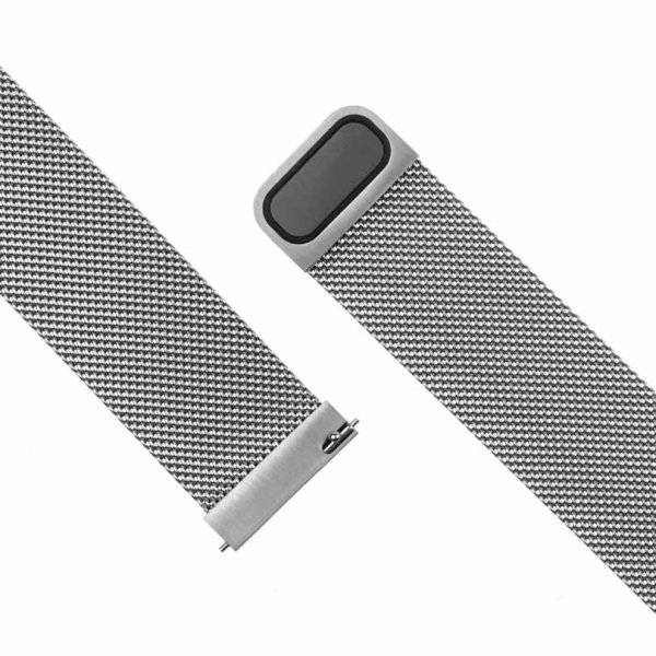 Samsung Galaxy Watch 20mm Armband Mesh Strap Silver