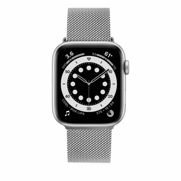 Apple Watch 38/40/41/42mm Armband Mesh Strap Silver