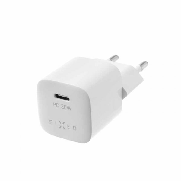 Laddare med Kabel Mini PD Travel Charger Kit USB-C/Lightning 20W Vit