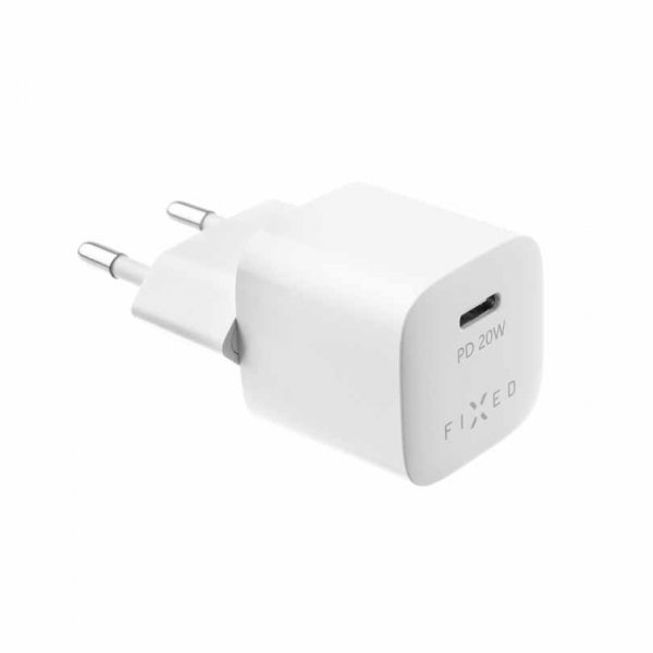 Laddare med Kabel Mini PD Travel Charger Kit USB-C/Lightning 20W Vit