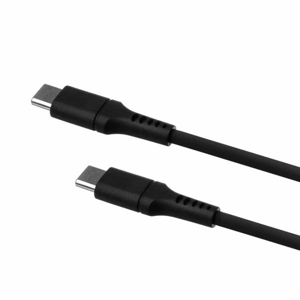 Kabel Liquid Silicone USB-C/USB-C 2m Svart